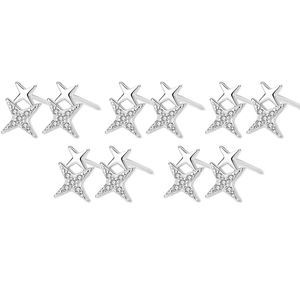 Earrings Star 925 Sterling Silver Post Stud Girls Hypoallergenic Jewelry 5 OCT